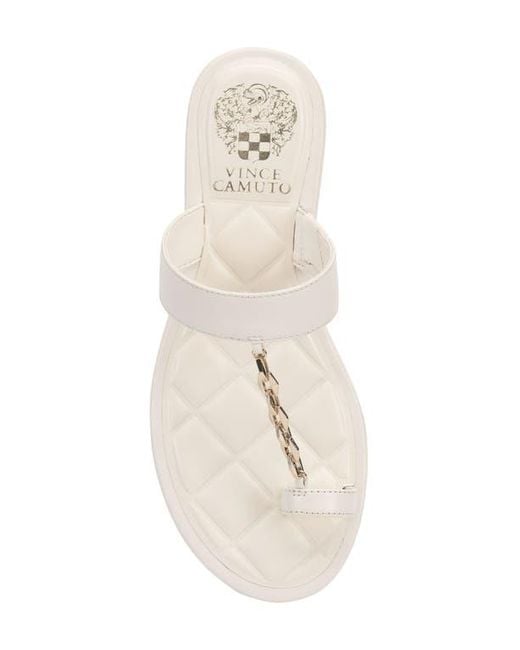Vince Camuto White Lexie Toe Loop Sandal