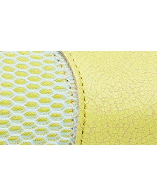 Wonders Yellow Mesh & Leather Flat
