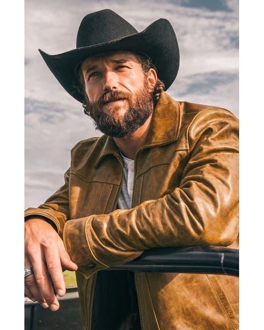 Last Wolf Brown Yellowstone Work Jacket for men