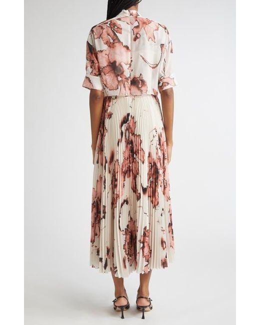 Jason Wu White Pleated Drop Waist Dress