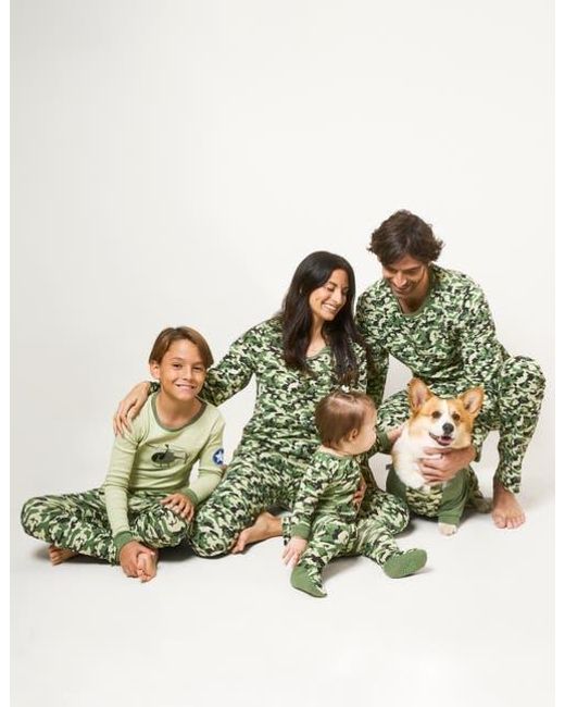 Leveret Green Loose Fit Cotton Matching Family Holiday Pajamas, Classic & Geometric Patterns for men
