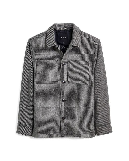 Madewell Gray Wool Blend Shirt Jacket for men