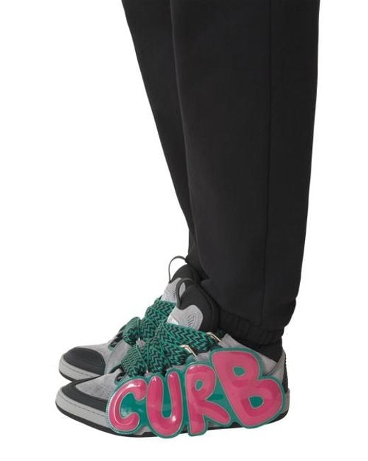 Lanvin Blue Curb Patch Sneakers