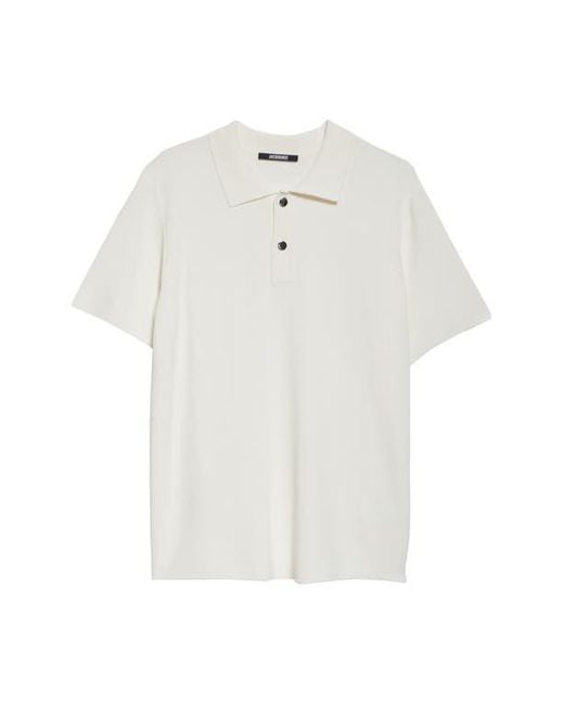 Jacquemus White Le Polo Maille Loose Fit Piqué Polo for men