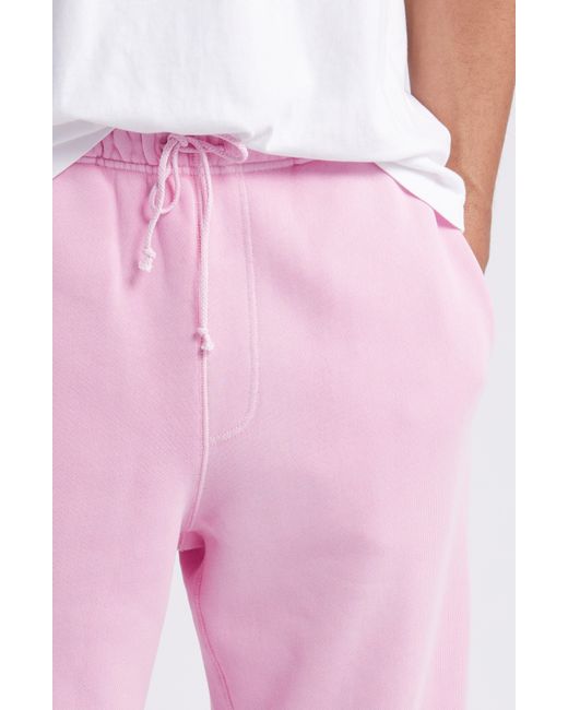 Elwood Pink Core Organic Cotton Brushed Terry Sweatpants for men