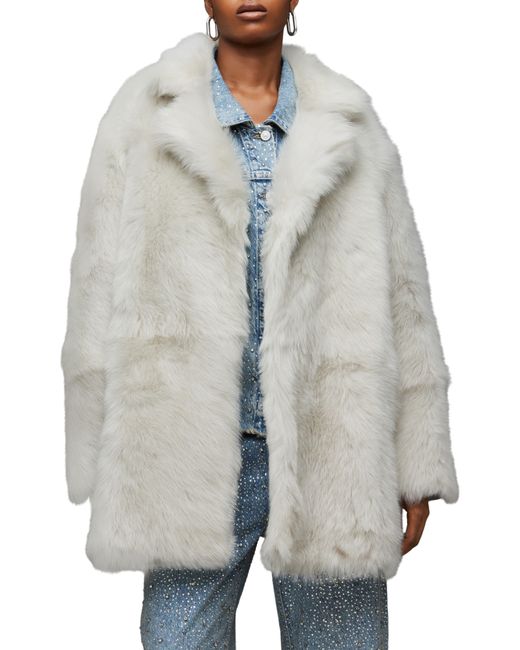 AllSaints Gray Blythe Genuine Shearling Jacket