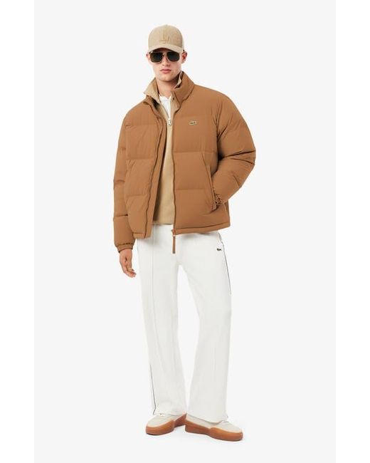 Lacoste Brown Water Repellent Down Puffer Jacket for men