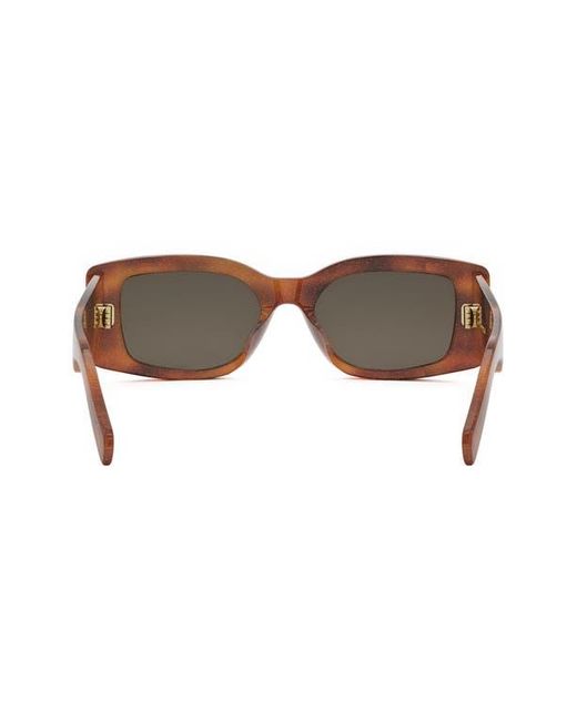 Céline Brown Triomphe 53Mm Rectangular Sunglasses