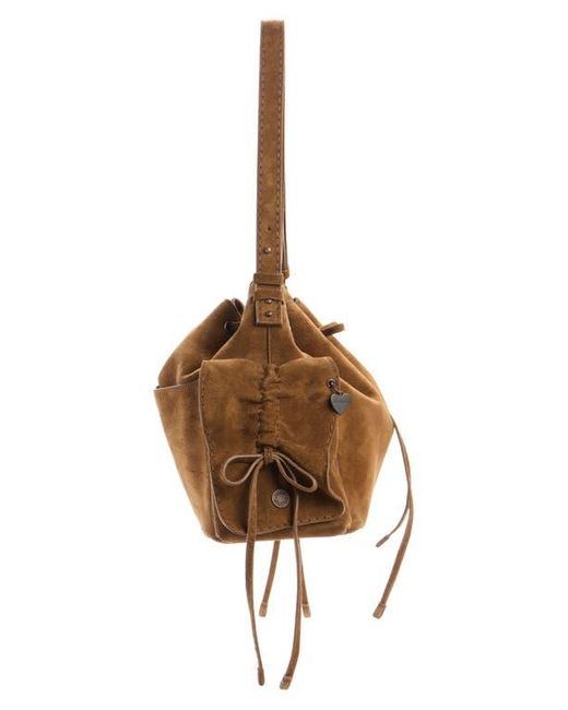 Acne Brown Multipocket Suede Bucket Bag