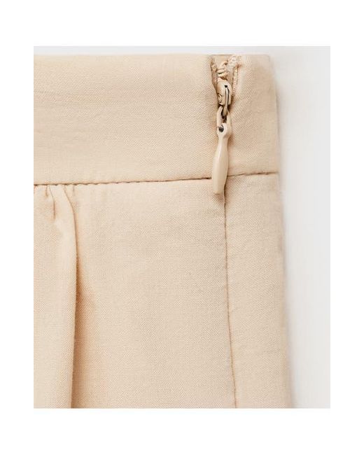 Mango Natural Eyelet Embroidered Cotton Midi Skirt