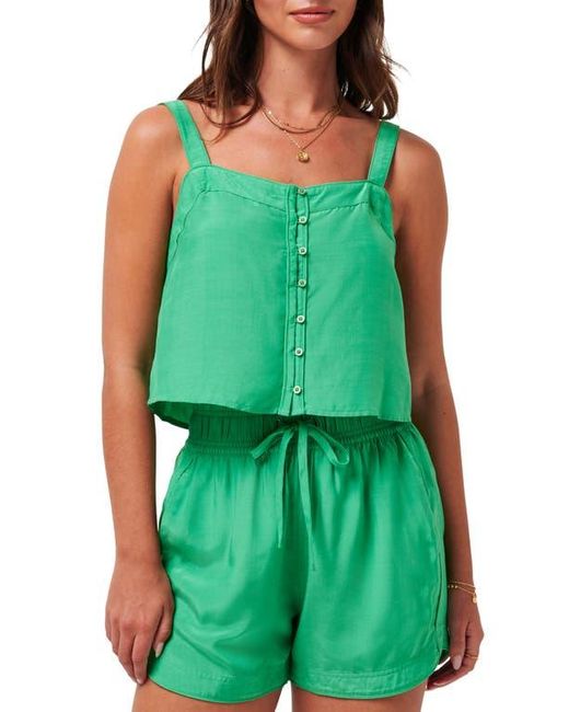 Travis Mathew Green Savanna Button-Up Tank