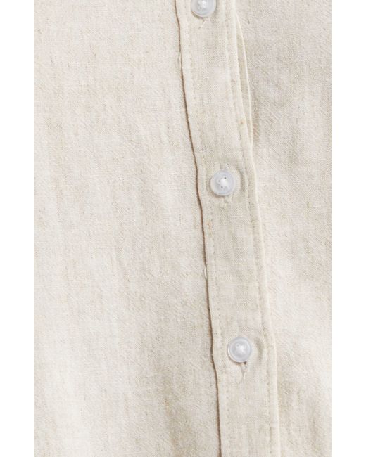 Caslon Blue Caslon(r) Linen Blend Button-up Shirt