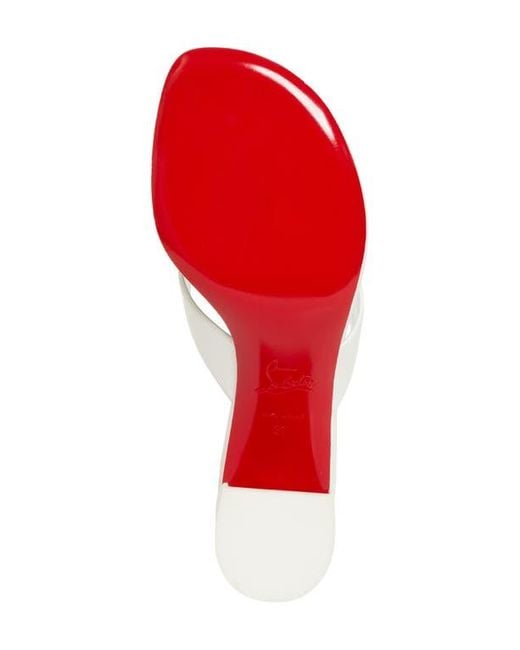 Christian Louboutin White Janetonga Thong Sandal