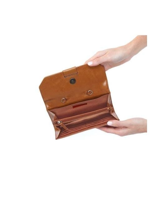 Hobo International Brown Romy Leather Wallet Crossbody