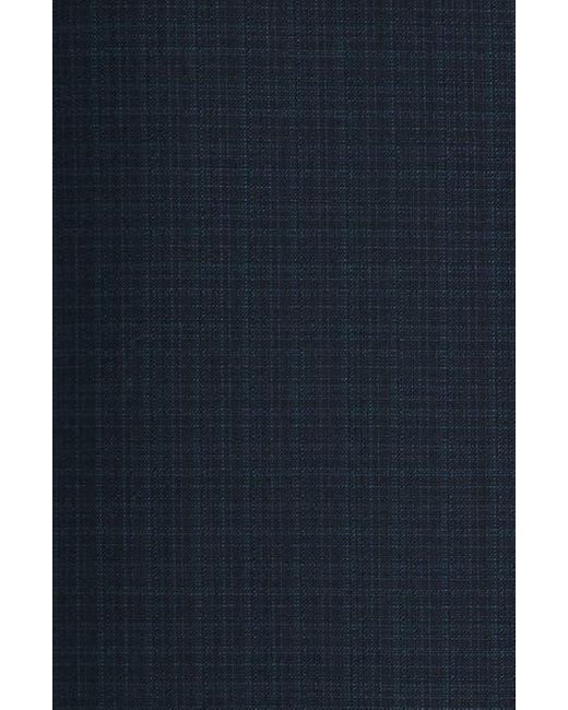 Canali Blue Kei Trim Fit Mélange Textured Wool Suit for men