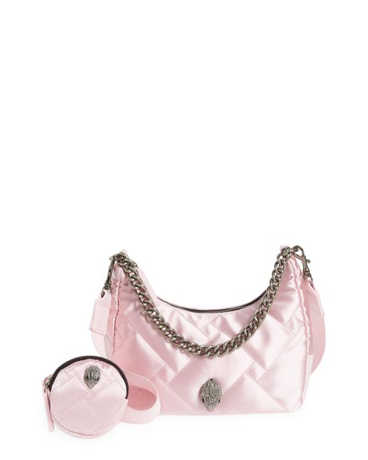 Kurt Geiger Recycled Quilted Crossbody Bag in Light/ Pastel Pink (Pink
