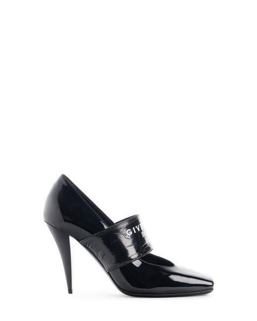 Givenchy Black Logo Square Toe Mary Jane Pump