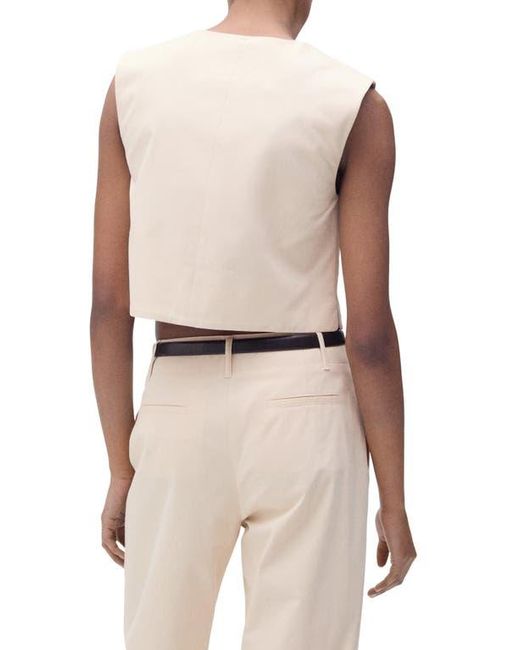 Mango Natural Button Cotton Crop Top