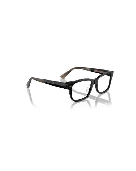 Brunello Cucinelli Black 53Mm Rectangle Optical Glasses