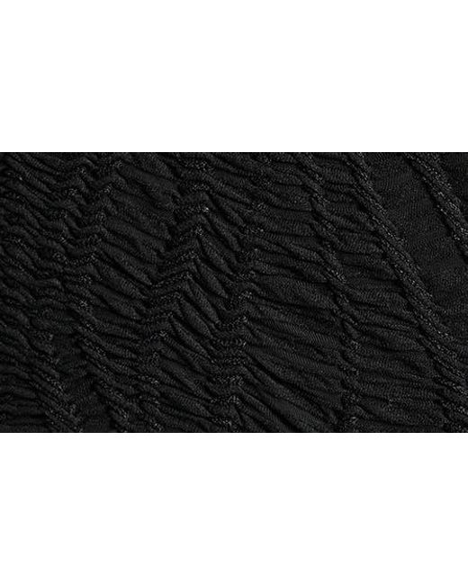 DKNY Black Texture Knit Top