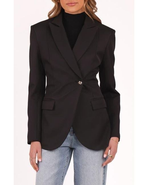 Petal & Pup Black Danity One-Button Blazer