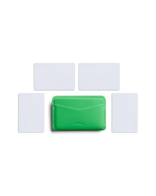 Bellroy Green Leather Rfid Card Case
