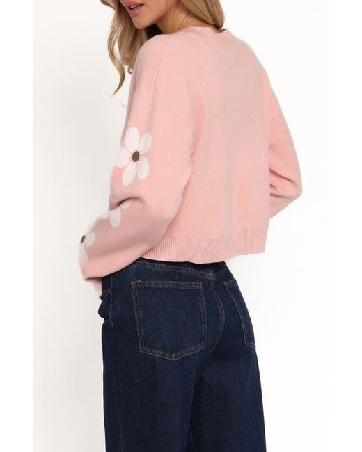 Petal & Pup Blue Lantana Flower Sleeve Crop Cardigan