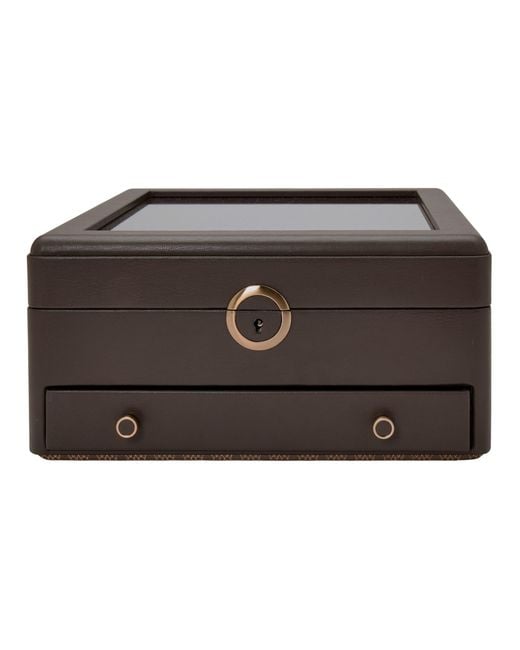 Wolf Black Earth Watch Stand Box for men
