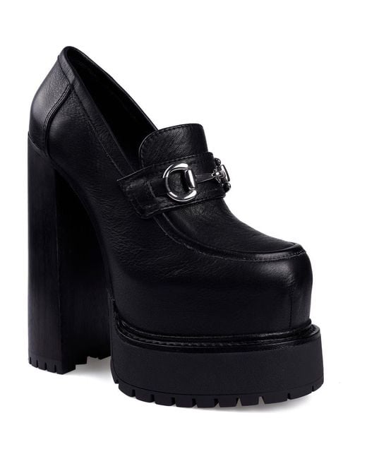Zigi Black Thai Platform Bit Loafer Pump
