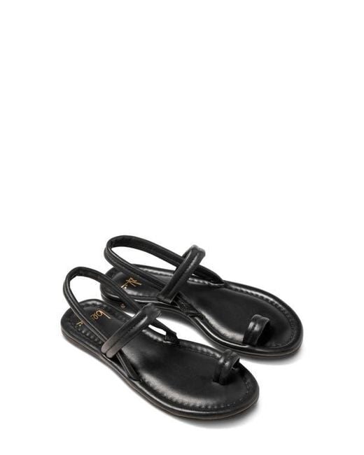 Beek Black Pavo Toe Loop Sandal