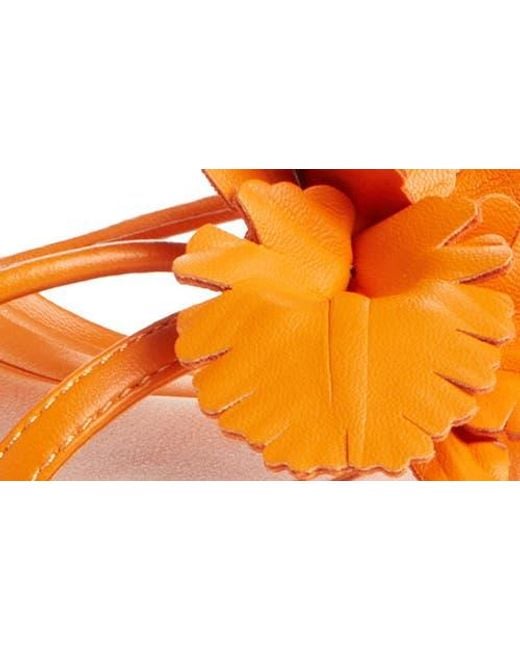 Open Edit Orange Zuri Ankle Strap Sandal