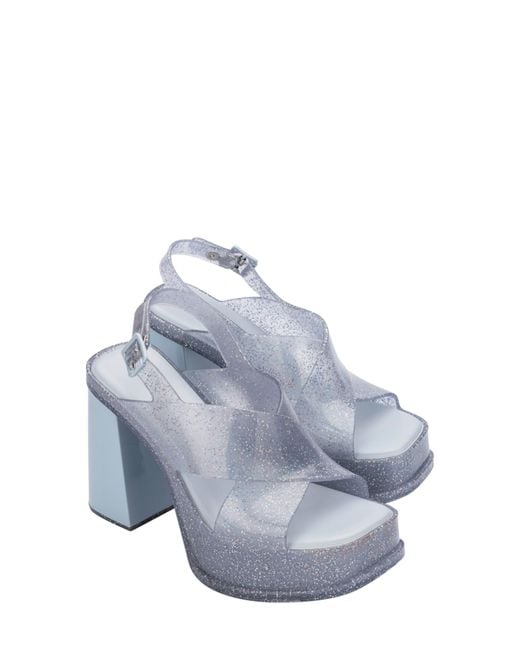 Melissa Blue Dance Slingback Platform Sandal