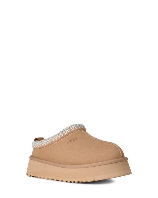 Ugg Natural Tazz Ii Genuine Shearling Lined Platform Slipper