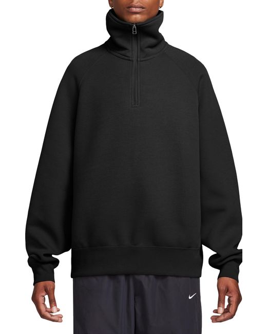 Nike Black Oversize Tech Fleece Reimagined Half Zip Pullover for men
