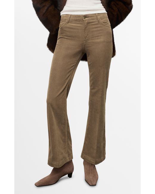 Mango Brown Bootcut Corduroy Pants