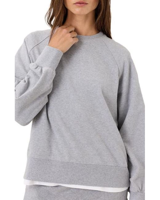 Pact Gray Cloudknit Raglan Crew