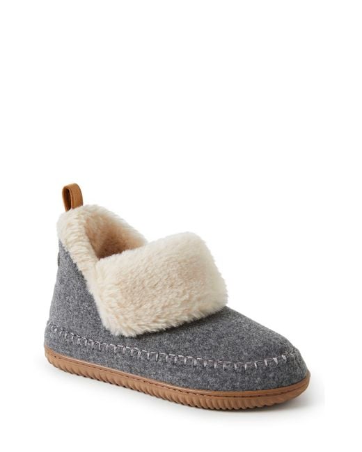 Dearfoams Gray Moritz Bootie Slipper