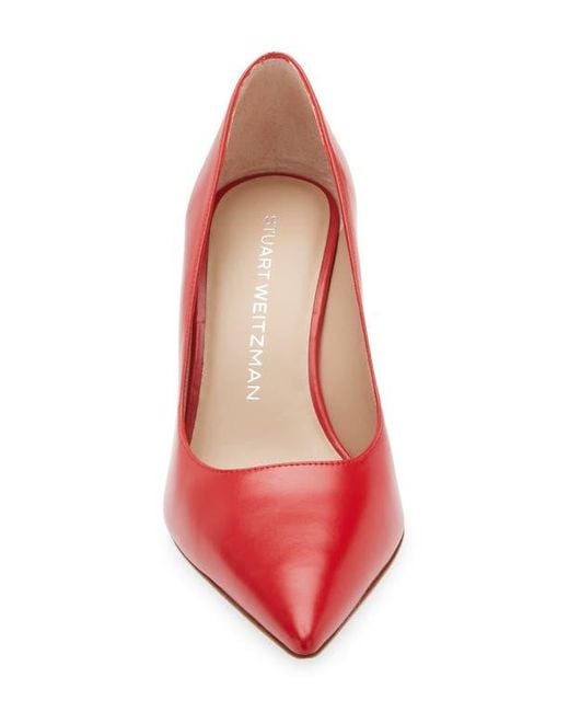 Stuart Weitzman Stuart Power 75 Pump in Red | Lyst