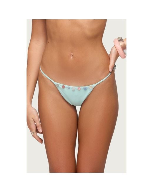 Edikted Multicolor Junie Mixed Button Bikini Bottoms