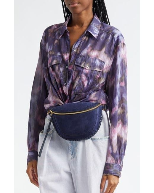 Isabel Marant Blue Skano Xo Capsule Suede Belt Bag