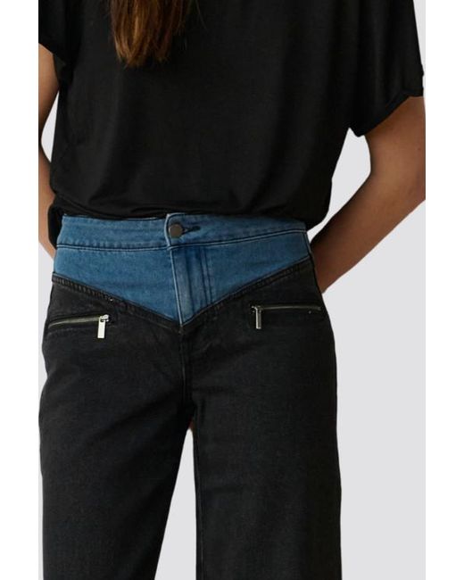 TT Studios Black Ava Contrast Jean
