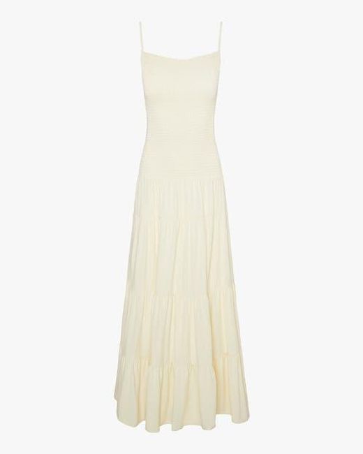 WeWoreWhat Natural Smocked Drop Waist Maxi Dress