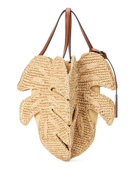 Staud Metallic Palm Raffia Handbag