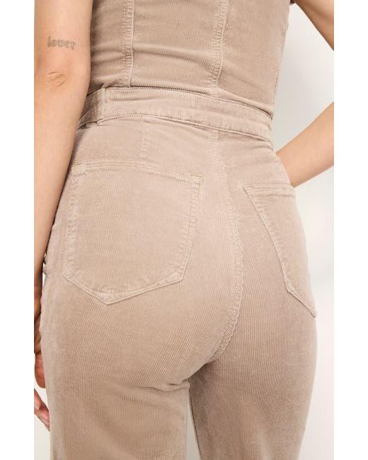 GOOD AMERICAN Natural Fit For Success Corduroy Palazzo Jumpsuit