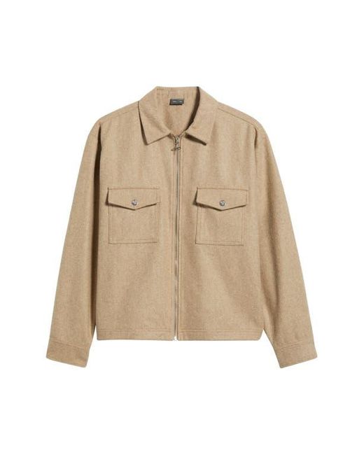 Saint Studio Blue Trapani Wool Blend Zip-Up Jacket for men