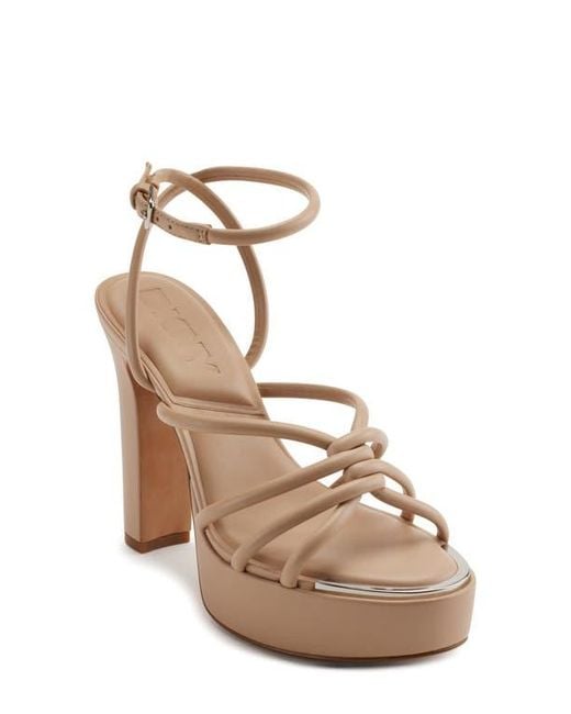 DKNY Natural Ankle Strap Platform Sandal