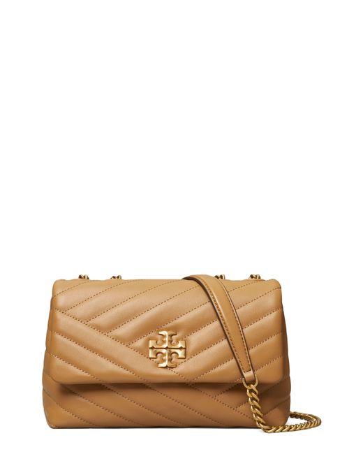 Tory Burch Kira Chevron Leather Convertible Shoulder Bag in Natural | Lyst