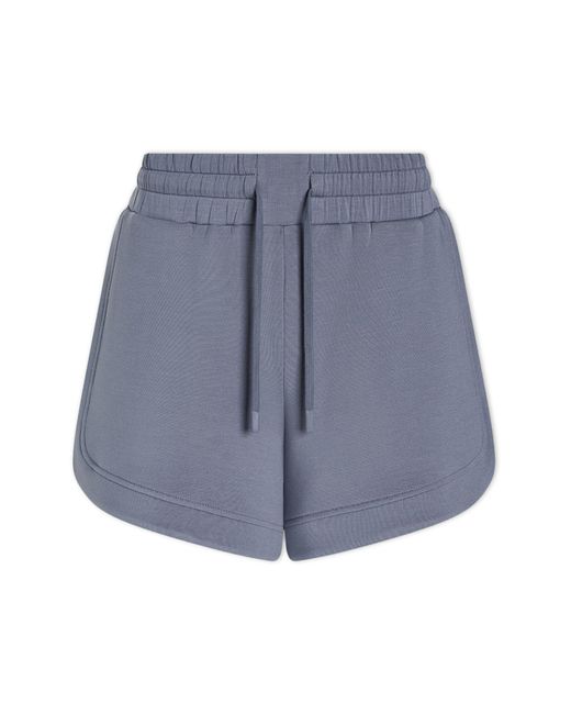 Varley Blue Ollie High Waist Sweat Shorts