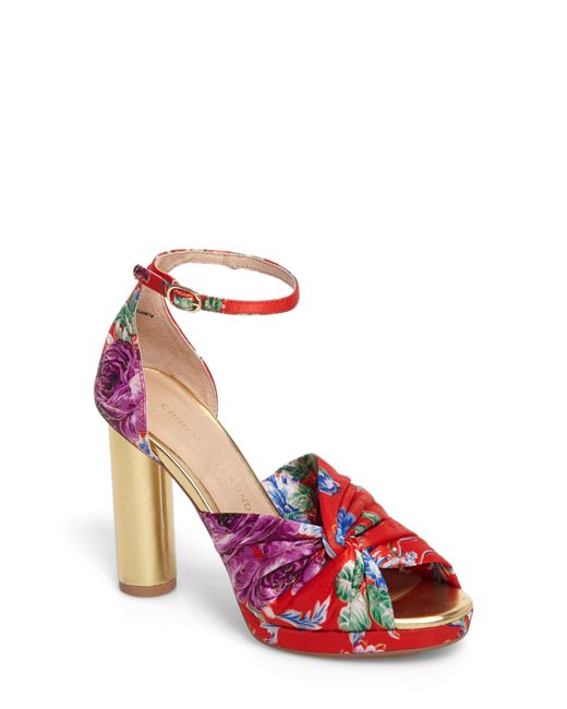 Chinese Laundry Red Flory Knotted Sandal