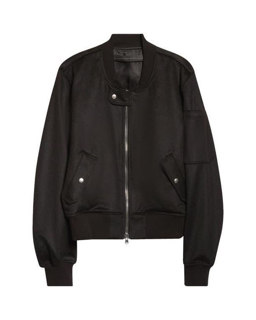 JKEEFER Black Breakdown Camel Hair Bomber Jacket for men